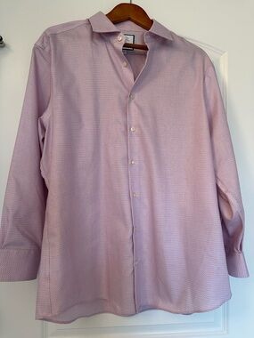 Charles Tyrwhitt Pink & Blue Micro-Pattern Dress Shirt